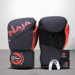 Kit Boxe e Muay Thai Naja Extreme Luva + Bandagem + Bucal