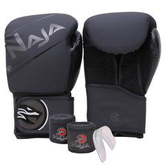 Kit Boxe e Muay Thai Naja Extreme Luva + Bandagem + Bucal