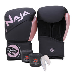 Kit Boxe e Muay Thai Naja Extreme Luva + Bandagem + Bucal